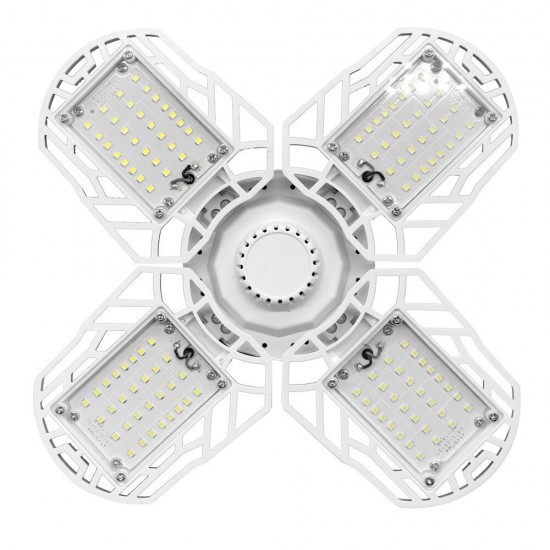 30W/45W/60W/80W E27 Radar Sensor LED Garage Light Bulb Deformable Ceiling Fixture Workshop Lamp AC85-265V