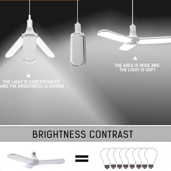 36W 45W 3Blades Folding E27 Motion Sensor LED Bulb Pendant Lamp Decor AC95-265V 36W 45W 3Blades Folding E27 Motion Sensor LED Bulb Pendant Lamp Decor AC95-265V