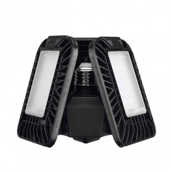 40/60W Deformable Garage Light Ultra-Bright E27 Trilight Lamp Set with 3 Panels