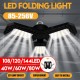 40W 60W 80W E27 LED Bulb SMD2835 Foldable Garage Light Deformable Ceiling Fixture Workshop Lamp AC85-265V