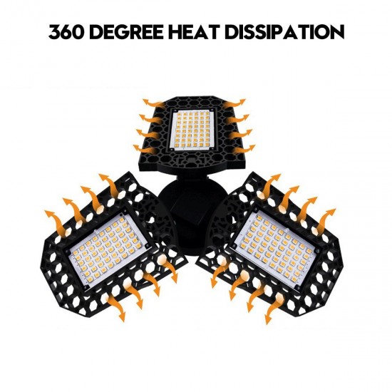 40W 60W 80W E27 LED Bulb SMD2835 Foldable Garage Light Deformable Ceiling Fixture Workshop Lamp AC85-265V 40W 60W 80W E27 LED Bulb SMD2835 Foldable Garage Light Deformable Ceiling Fixture Workshop Lamp AC85-265V