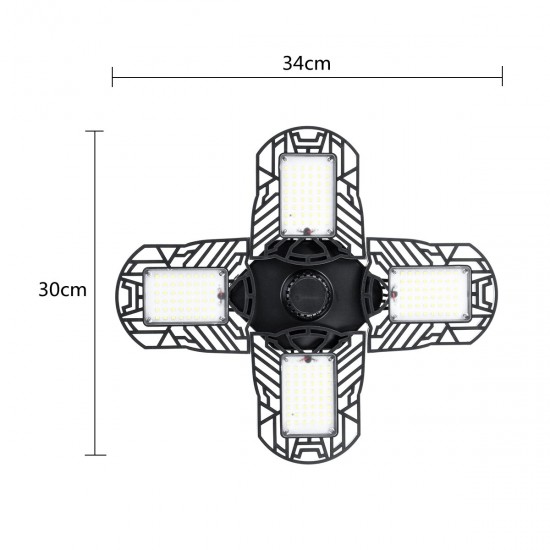 40W E27 LED Garage Light Bulb Deformable Ceiling Fixture Lights Shop Workshop Lamp 85-265V