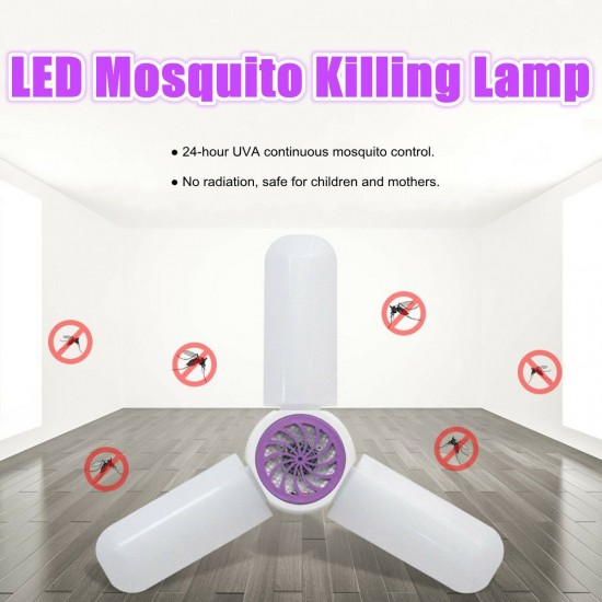 40W E27 LED Mosquito Lamp Electric Fly Bug Zapper Insect Killer UV Trap Night Light Bulb AC85-265V