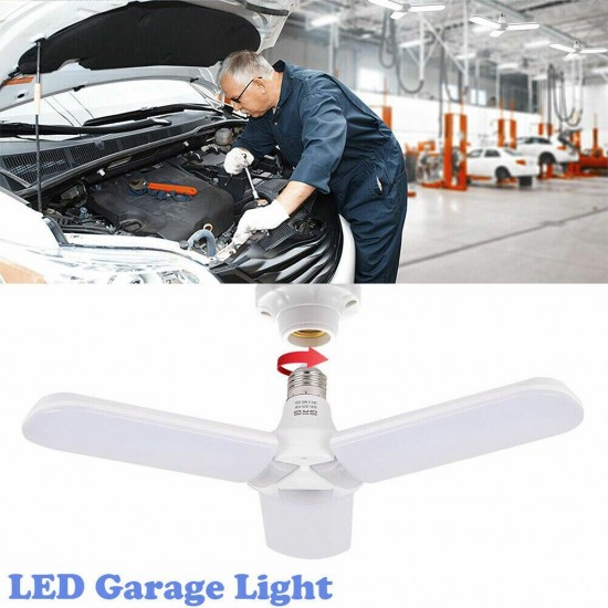 45W/60W Universal Deformable LED Garage Light E27 Foldable Ceiling Workshop Lamp