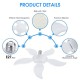 4800LM 5Leaf E27 LED Ceiling Lamp Universal Garage Light Screw Fan Blade Angle Adjustable Deformation LED Bulb Restaurant Lighting 4800LM 5Leaf E27 LED Ceiling Lamp Universal Garage Light Screw Fan Blade Angle Adjustable Deformation LED Bulb Restaurant Lighting