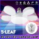 5 Blades 50W E27 LED Garage Light Deformable Ceiling Fixture Workshop Lamp Blub AC85-265V