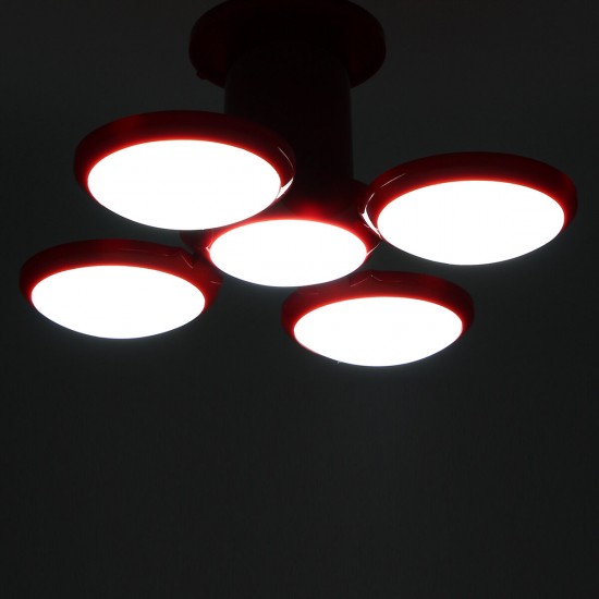 50W E27 Football UFO LED Garage Lamp Workshop Folding Light Deformable Ceiling Bulb AC165-265V
