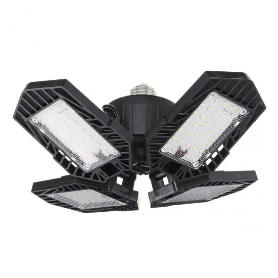 60W E27 132 LED Garage Light 4 Blades Deformable Ceiling Lamp For Workshop Factory AC85-265V