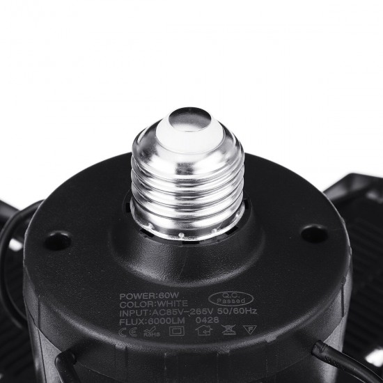 60W E27 132 LED Garage Light 4 Blades Deformable Ceiling Lamp For Workshop Factory AC85-265V 60W E27 132 LED Garage Light 4 Blades Deformable Ceiling Lamp For Workshop Factory AC85-265V