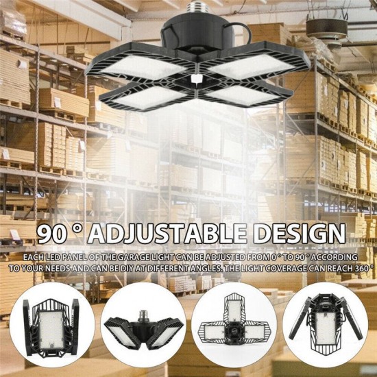 60W E27 132 LED Garage Light 4 Blades Deformable Ceiling Lamp For Workshop Factory AC85-265V 60W E27 132 LED Garage Light 4 Blades Deformable Ceiling Lamp For Workshop Factory AC85-265V