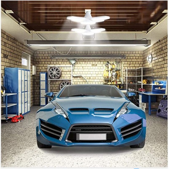 60W E27 LED Garage Light Bulb 4 Blades Deformable Home Ceiling Fixture Shop Lamp 95-265V 60W E27 LED Garage Light Bulb 4 Blades Deformable Home Ceiling Fixture Shop Lamp 95-265V