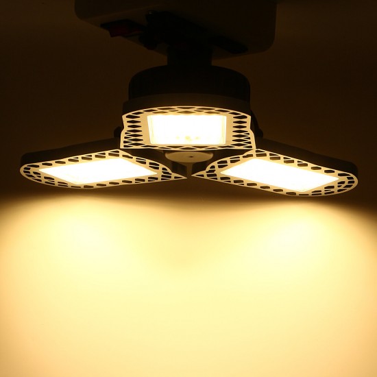 60W LED Garage E27 Light Bulb Deformable Ceiling Fixture Lights Shop Workshop Lamp