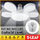 AC165-265V 40W 5 Blades Turtle Shape E27 LED Garage Light Deformable Ceiling Fixture Workshop Lamp Bulb