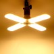AC170-265V E27 60W Adjustable Foldable Fan Blade Four-leaf LED Bulb High-brightness Ceiling Workshop Lamp