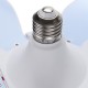 AC220V/AC85-265V Pure White E27 2835 SMD 75W Five-leaf Petal Lamp Ceiling Adjustable LED Garage Light Bulb