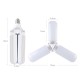 AC85-265V 45W E27 Warm White 2835 228 LED Foldable Fan Blade Angle Adjustable Indoor Light Bulb