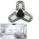 AC85-265V 60W E27 LED Light Bulb Three-Leaves Deformable Foldable Workshop Ceiling Garage Lamp