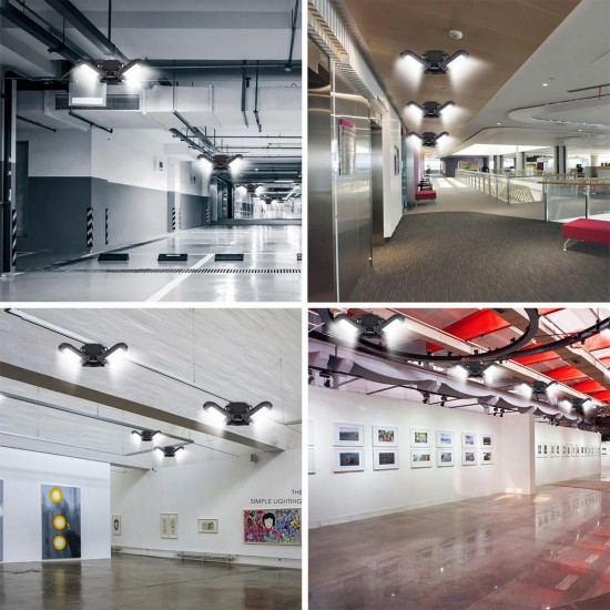 AC85-265V E26 E27 60W Pure White 144 LED Folding Garage Ceiling Light Bulb Workshop Adjustable Deformable Lamp AC85-265V E26 E27 60W Pure White 144 LED Folding Garage Ceiling Light Bulb Workshop Adjustable Deformable Lamp