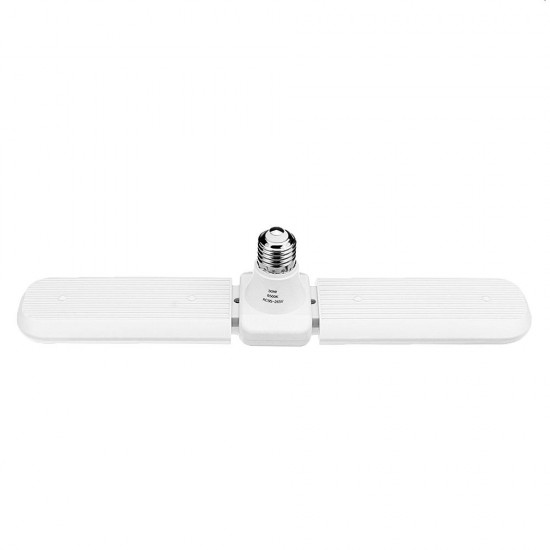 AC85-265V E27 30W Two-leaf Adjustable Foldable Fan Blade 152LED Indoor Ceiling Lamp Light Bulb