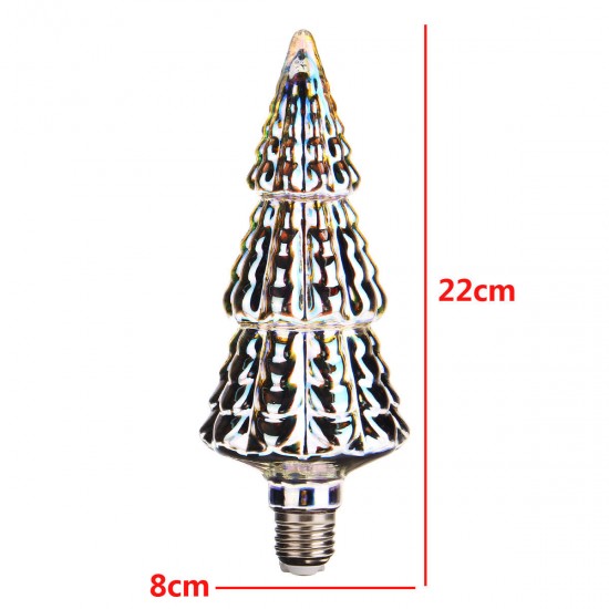 AC85-265V E27 4W Christmas Tree 3D Firework LED Light Bulb for Holiday Home Decorate Restaurant Decor