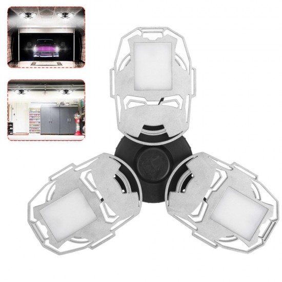 AC85-265V E27 60W Pure White Three-Leaf Sliver 126LED Deformable Foldable Garage Light Bulb Shop Ceiling Lamp AC85-265V E27 60W Pure White Three-Leaf Sliver 126LED Deformable Foldable Garage Light Bulb Shop Ceiling Lamp