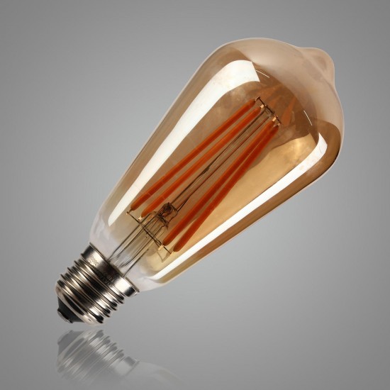 AC85-265V E27 ST64 4W Warm White Retro Antique COB Edison LED Light Bulb for Home Living Room Decor