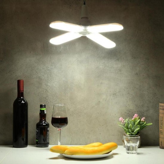 AC95-265V 60W E27 LED Light Bulb Foldable Fan Blade Angle Adjustable Ceiling Lamp for Indoor Decor AC95-265V 60W E27 LED Light Bulb Foldable Fan Blade Angle Adjustable Ceiling Lamp for Indoor Decor