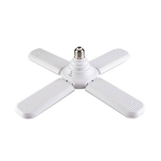 AC95-265V 60W E27 LED Light Bulb Foldable Fan Blade Angle Adjustable Ceiling Lamp for Indoor Decor