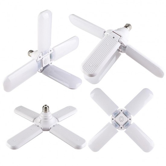 AC95-265V 60W E27 LED Light Bulb Foldable Fan Blade Angle Adjustable Ceiling Lamp for Indoor Decor AC95-265V 60W E27 LED Light Bulb Foldable Fan Blade Angle Adjustable Ceiling Lamp for Indoor Decor