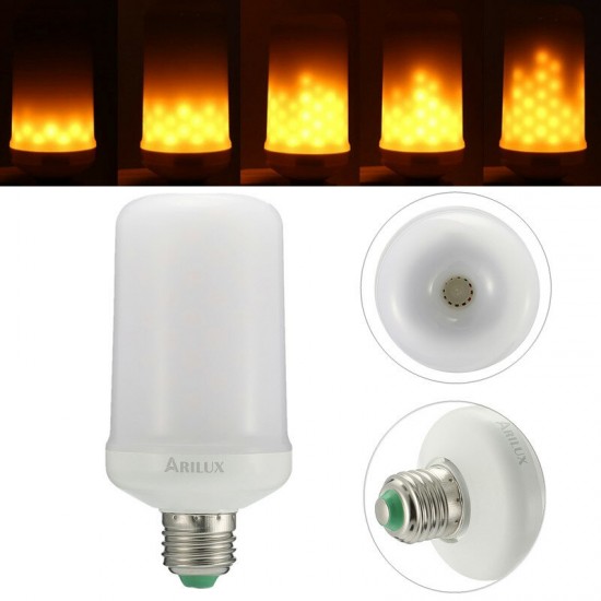 E27 4W SMD2835 1595K Two Modes Warm White 99LEDs Flicker Flame Corn Light Bulb AC85-265V