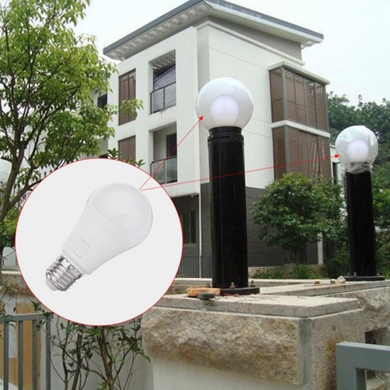 E27 A60 9W 620LM Warm White Pure White Dusk to Dawn LED Sensor Globe Light Bulb AC100-240V