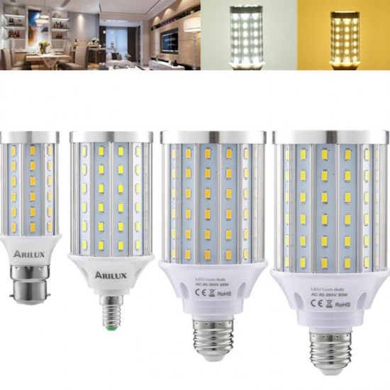 E27 E14 B22 12W 18W 25W 30W SMD 5730 Pure White Warm White LED Corn Light Bulb AC85-265V E27 E14 B22 12W 18W 25W 30W SMD 5730 Pure White Warm White LED Corn Light Bulb AC85-265V