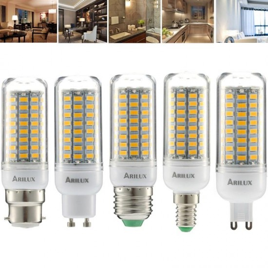 E27 E14 B22 GU10 5W SMD5730 Constant Current Smart IC 89LEDs Corn Light Bulb AC220V