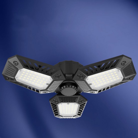 60W 3 Panel Adjustable Folding LED light Ceiling Light Garage Light Sensor Light E26 E27