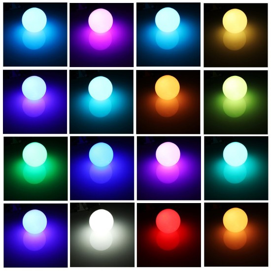 Dimmable 3W 5W 10W 15W RGBW 16 Colors E27 LED Light Bulb Indoor Lamp With 24 Key Remote Control 85-265V