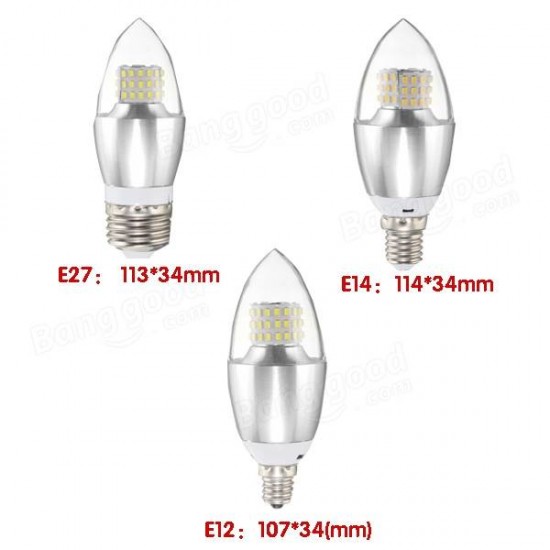 Dimmable E14 E12 E27 7W 60 580LM SMD 3014 LED White Warm White Candle Light Lamp Bulb AC 110V Dimmable E14 E12 E27 7W 60 580LM SMD 3014 LED White Warm White Candle Light Lamp Bulb AC 110V