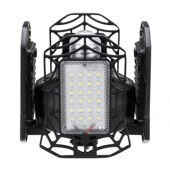 E26 E27 80W 100W E27 LED Bulb Four-Leaves Shop Garage Light Deformable Panels Ceiling High Bay Lamp AC85-265V E26 E27 80W 100W E27 LED Bulb Four-Leaves Shop Garage Light Deformable Panels Ceiling High Bay Lamp AC85-265V