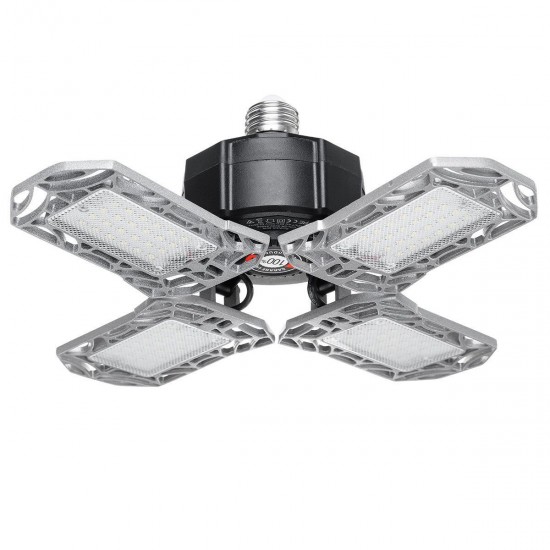 E26 E27 80W 100W E27 LED Bulb Four-Leaves Shop Garage Light Deformable Panels Ceiling High Bay Lamp AC85-265V E26 E27 80W 100W E27 LED Bulb Four-Leaves Shop Garage Light Deformable Panels Ceiling High Bay Lamp AC85-265V