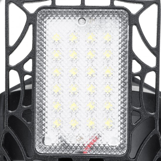 E26 E27 80W 100W E27 LED Bulb Four-Leaves Shop Garage Light Deformable Panels Ceiling High Bay Lamp AC85-265V E26 E27 80W 100W E27 LED Bulb Four-Leaves Shop Garage Light Deformable Panels Ceiling High Bay Lamp AC85-265V