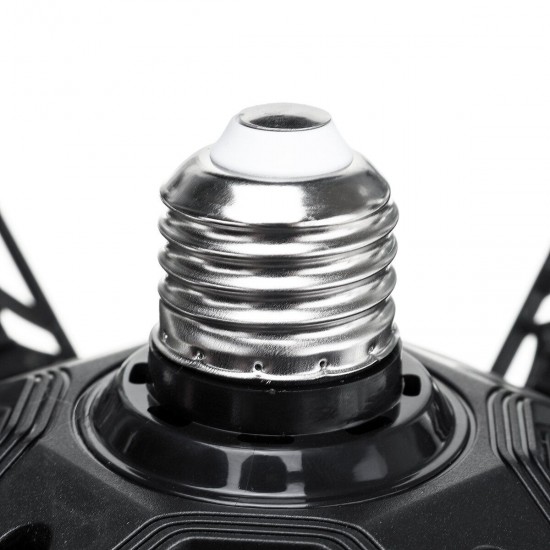 E26 E27 80W 100W E27 LED Bulb Four-Leaves Shop Garage Light Deformable Panels Ceiling High Bay Lamp AC85-265V E26 E27 80W 100W E27 LED Bulb Four-Leaves Shop Garage Light Deformable Panels Ceiling High Bay Lamp AC85-265V