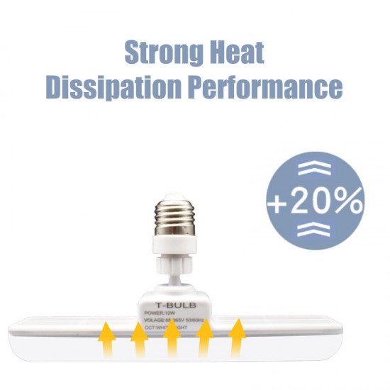 E27 12W T-shaped SMD2835 Pure White Adjustable LED Light Bulb Energy Saving Lamp AC85-265V E27 12W T-shaped SMD2835 Pure White Adjustable LED Light Bulb Energy Saving Lamp AC85-265V