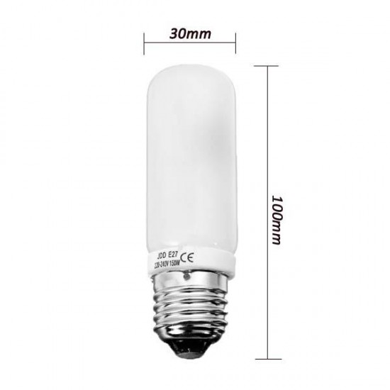 E27 150W Warm White Studio Modeling Strobe Flashlight Lamp Bulb 220V