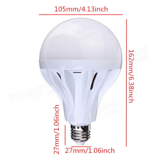 E27 15W 55 SMD 2835 Pure White/Warm White LED Globe Light Bulb 110V