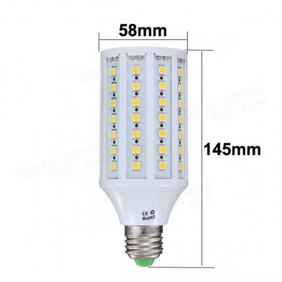 E27 15W 86 SMD 5050 White/Warm White LED Corn Light Bulbs AC 110V