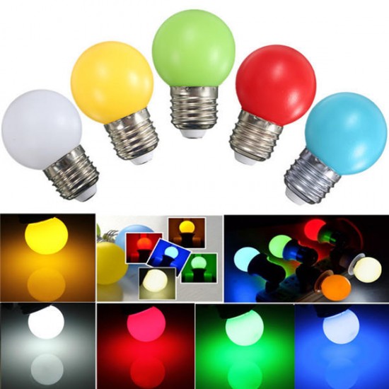 E27 2W PE Frosted LED Globe Colorful White/Red/Green/Blue/Ylellow Lamp AC110-240V E27 2W PE Frosted LED Globe Colorful White/Red/Green/Blue/Ylellow Lamp AC110-240V