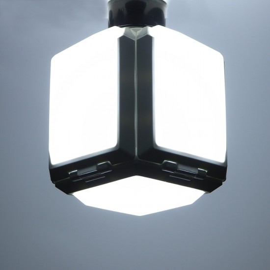 E27 35W Foldable LED Garage Light SMD2835 Deformable Square Four-Leaves Panels Ceiling Lamp AC165-265V