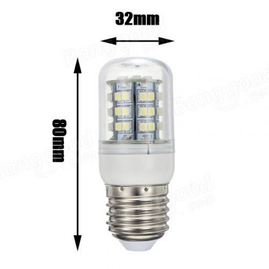 E27 3W Pure White 48 SMD 3528 LED Energy Saving Corn Bulb 200-240V