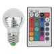 E27 3W 16 Color Change RGB LED Ball Bulb lamp 85-265V +IR Remote