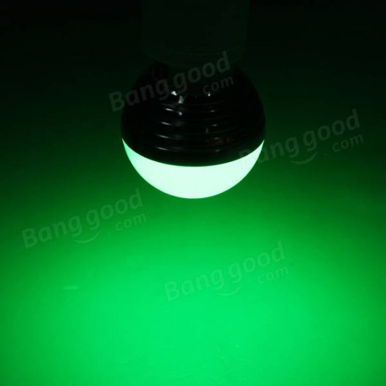 E27 3W 16 Color Change RGB LED Ball Bulb lamp 85-265V +IR Remote