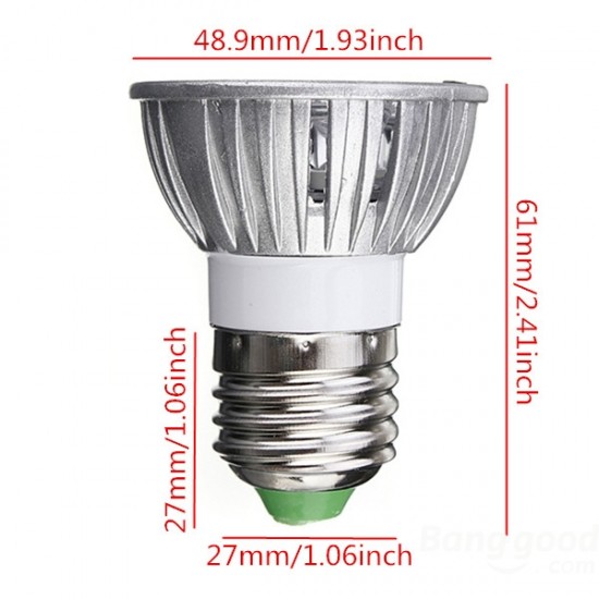E27 3W AC 220V 3 LEDs Red/Yellow/Blue/Green LED Spot Lightt Bulbs E27 3W AC 220V 3 LEDs Red/Yellow/Blue/Green LED Spot Lightt Bulbs